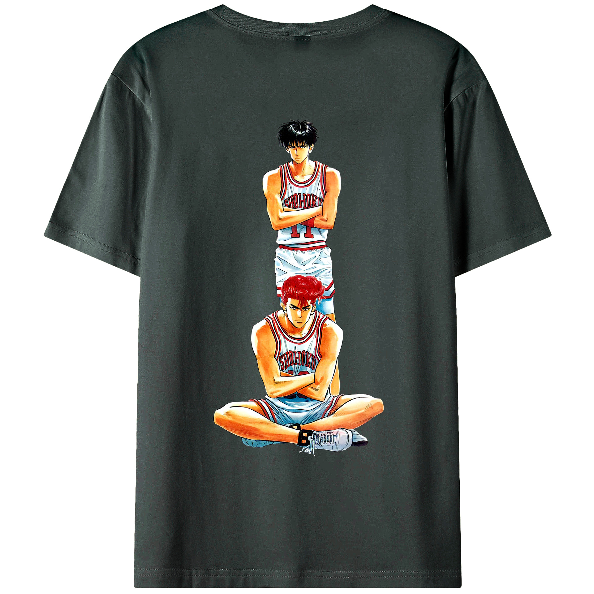 （画像用） SLAM DUNK／スラムダンク 綿100％ メンズ半袖Tシャツ（バックプリント） 通気性